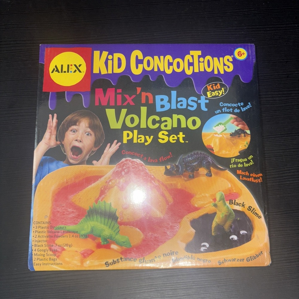 Kid Concoctions Mix'n Blast Volcano Dinosaur Play Set by Alex Toys -NIB